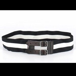 Club Monaco Black & White Waist Cincher Belt